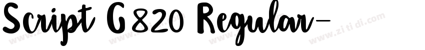 Script G820 Regular字体转换 Script G820 Regular字体转换